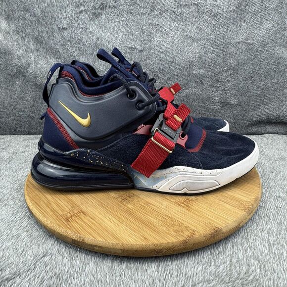 Nike Other - Nike Air Force 270 Shoes Mens Size 10 Blue Red Gold Strap Basketball AH6772-400